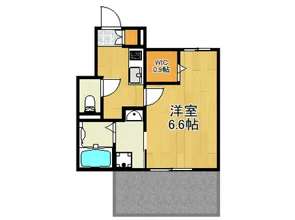 PAPILLON(1K/1階)の間取り写真