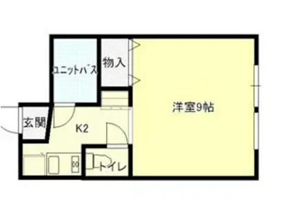 エスティーム皆実町(1K/3階)の間取り写真