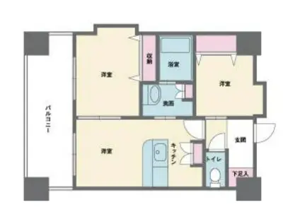 HF西新宿レジデンスウエスト(2LDK/11階)の間取り写真