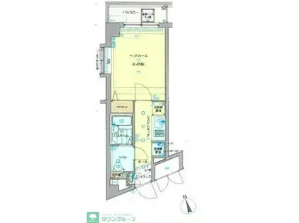 グランフォース西新井(1K/2階)の間取り写真