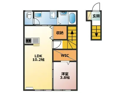 ガレリア(1LDK/1階)の間取り写真
