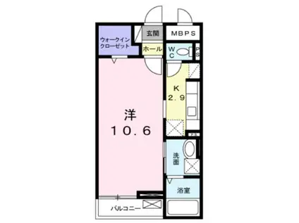 シーサイドビレッジA(1K/1階)の間取り写真