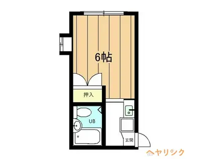 メゾンリラ(ワンルーム/1階)の間取り写真