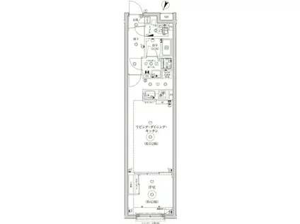 CREATIF池袋(1LDK/4階)の間取り写真