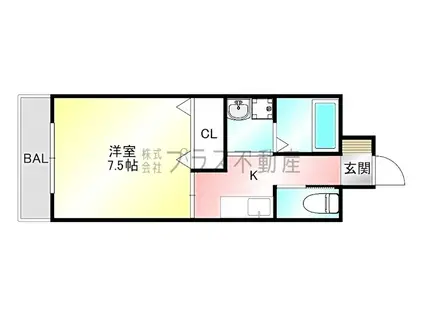 レントハウス直方ビル(1K/5階)の間取り写真