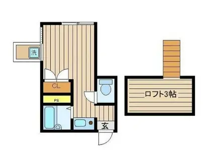 SEAハイツ(ワンルーム/2階)の間取り写真