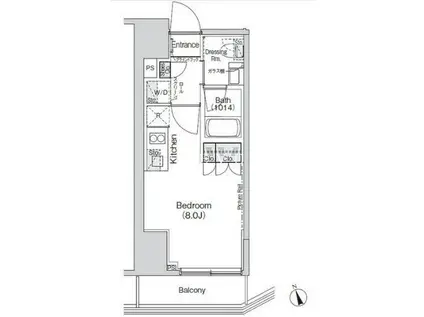 BELLE VUE 新橋(ワンルーム/5階)の間取り写真