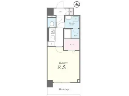 CANAL TERRACE SHINAGAWAキャナルテラスシナガワ(1K/9階)の間取り写真