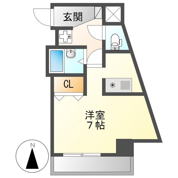 グレイス吹上(1K/5階)の間取り写真