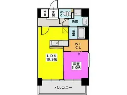 F・STAGE博多(1LDK/6階)の間取り写真