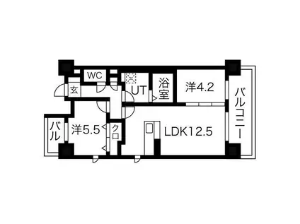 THE MUSE駅南(2LDK/3階)の間取り写真