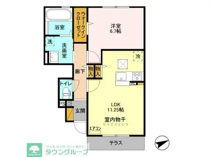 プチクールIII・V III(1LDK/1階)の間取り写真