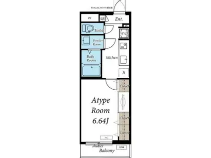 グレイス西所沢(1K/2階)の間取り写真