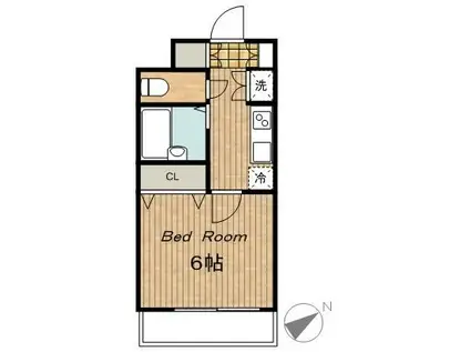 ドルチェ芝浦・ディマーレ(1K/8階)の間取り写真