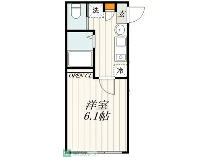 ステラ亀有(1K/1階)の間取り写真