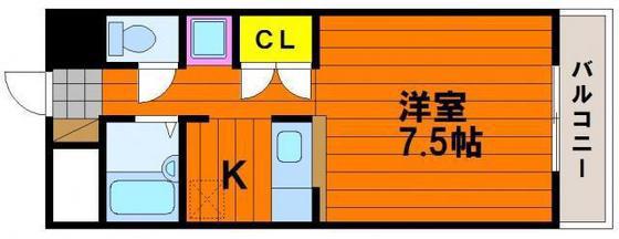 ピアジェ90(1K/2階)の間取り写真