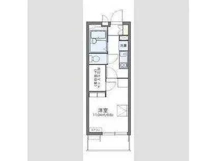 レオパレスEMUKAE(1K/1階)の間取り写真
