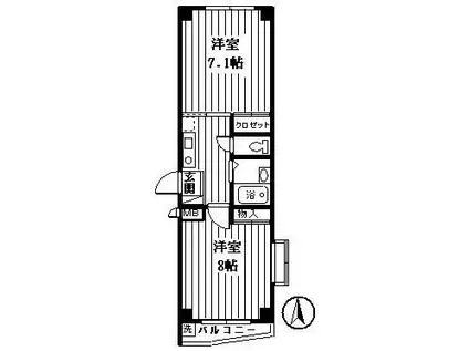 クレバーズハイム練馬(2K/2階)の間取り写真