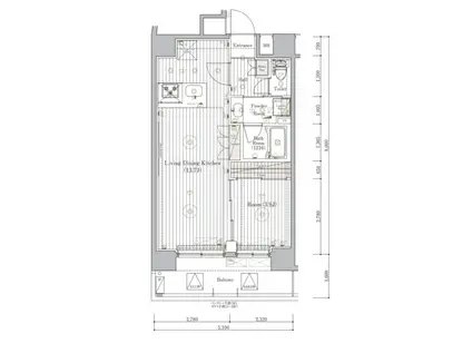 ミライズ東京イーストアネックス(1LDK/7階)の間取り写真