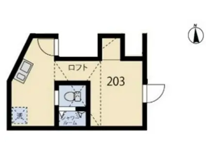 イルレガーメ高円寺 IL LEGAME KOENJI(ワンルーム/2階)の間取り写真