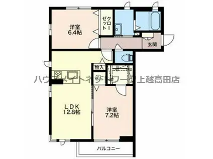 マストテラス上越春日野(2LDK/1階)の間取り写真