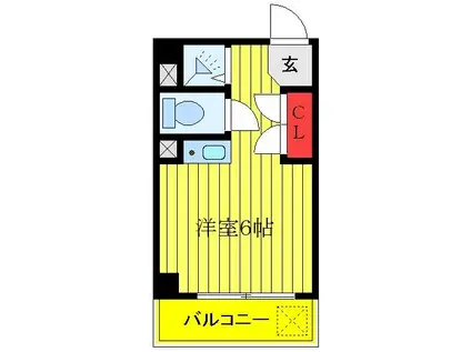 グリーンピア氷川(ワンルーム/5階)の間取り写真