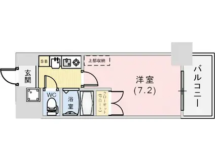エステムコート三宮山手IIソアーレ(1K/8階)の間取り写真