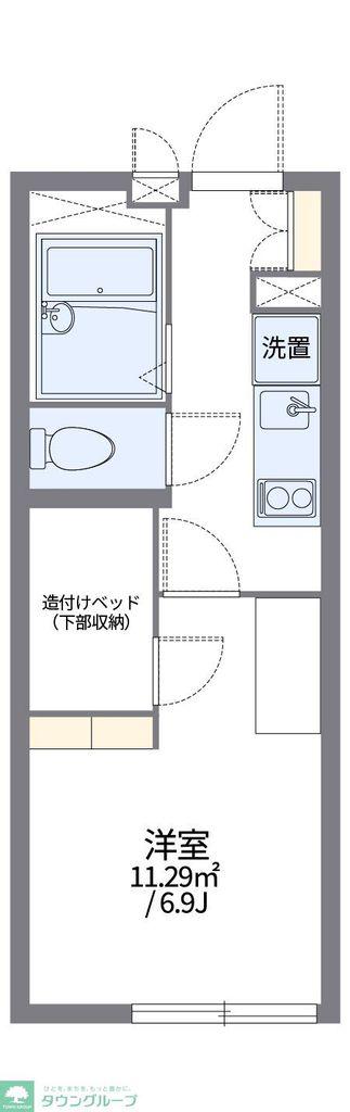 レオパレスシルバコート(1K/1階)の間取り写真