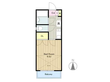 フルハウス生田(1K/1階)の間取り写真