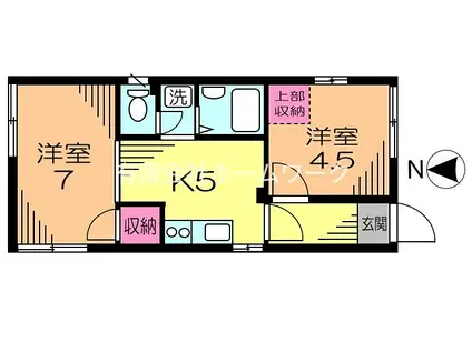 メゾン暁(2K/1階)の間取り写真