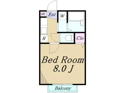 リヴェール蓮沼(1K/2階)の間取り写真