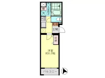 MOA熊野(1K/4階)の間取り写真