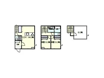 グランテラスII(2LDK/1階)の間取り写真