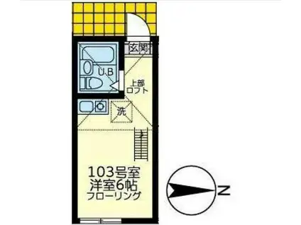 ユナイト白楽シルヴィバレンタイン(ワンルーム/1階)の間取り写真