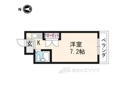 ソグノコート(1K/3階)の間取り写真