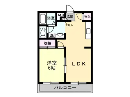 テオドール(1LDK/1階)の間取り写真