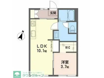 コートビレッジジュン(1LDK/1階)の間取り写真