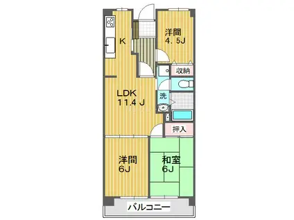 KEYAKI HOUSE(3LDK/1階)の間取り写真