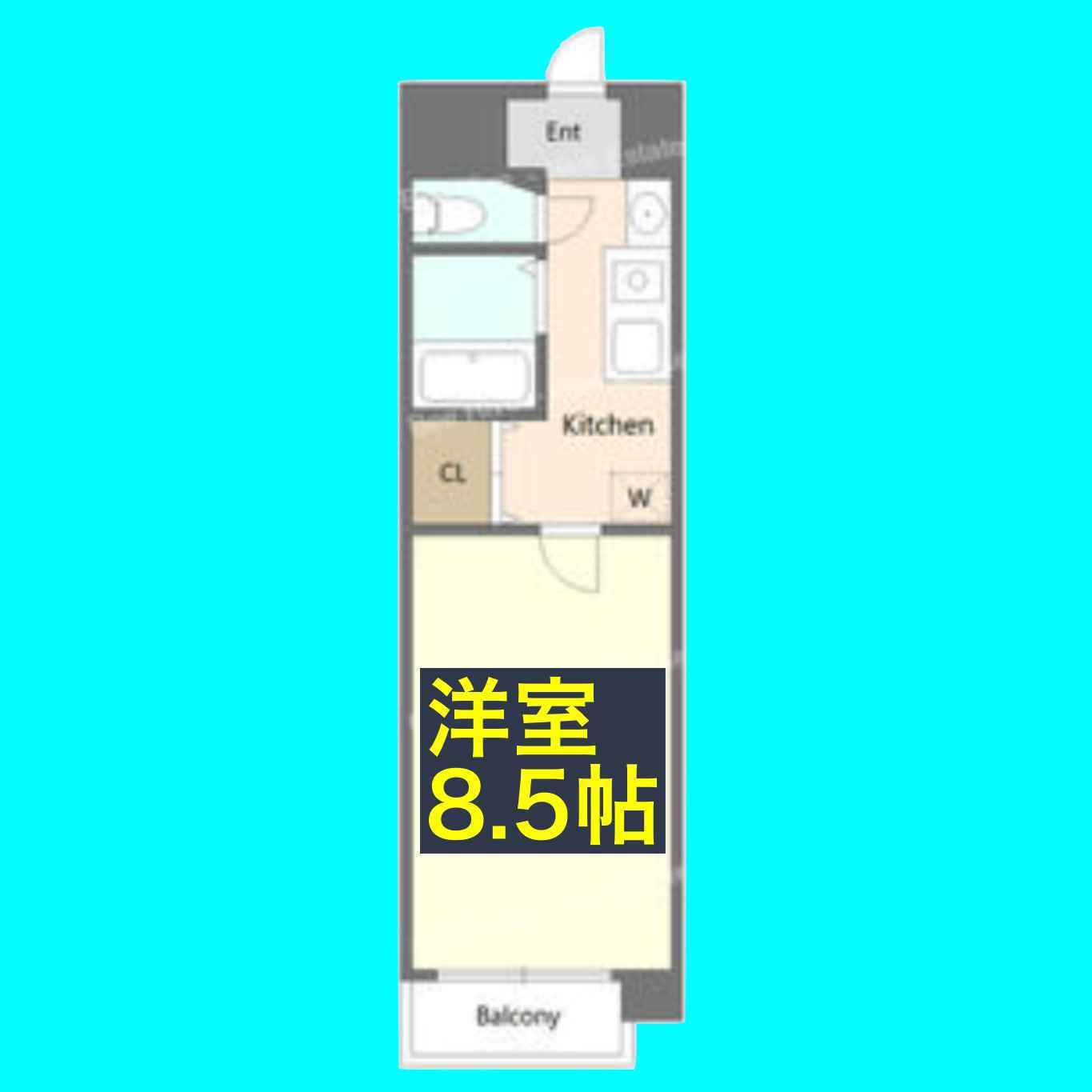 クレスト覚王山(1K/6階)の間取り写真