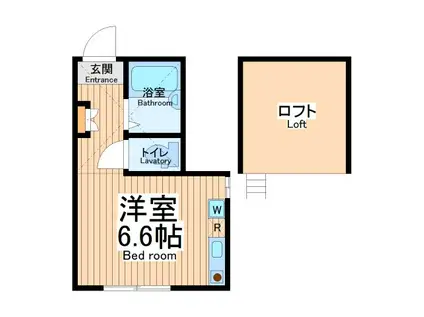 アクシアコートキシヤ(ワンルーム/2階)の間取り写真