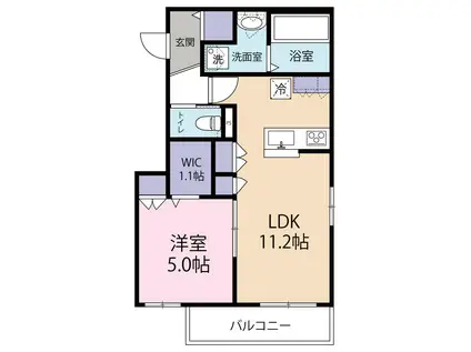 HEBEL MAISON MUSASHI URAWA(1LDK/2階)の間取り写真