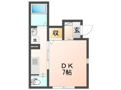 シャルマンハイム(1K/1階)の間取り写真