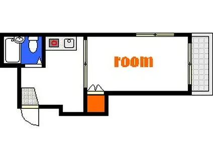 キュービック30(1K/3階)の間取り写真