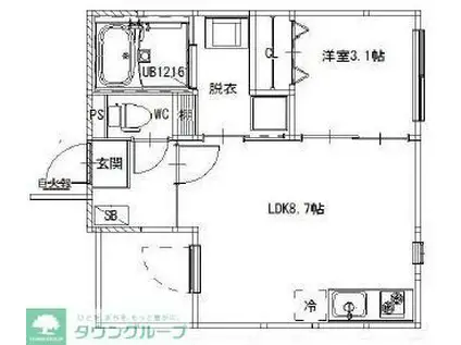 お花茶屋1丁目(1LDK/2階)の間取り写真