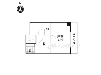 末広13番館(1K/5階)の間取り写真