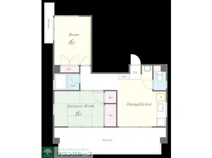 メゾン福嶋(2DK/6階)の間取り写真