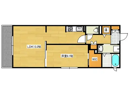 メゾン・カンフリエ井口(1LDK/2階)の間取り写真