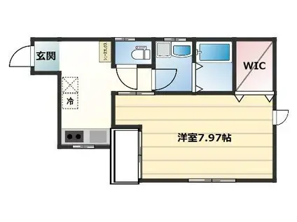 CHARLOTTE(1K/2階)の間取り写真