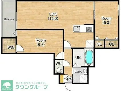 ブルームひまわり(2LDK/3階)の間取り写真