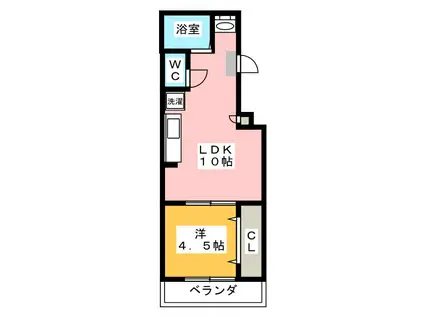 武政マンション(1LDK/2階)の間取り写真